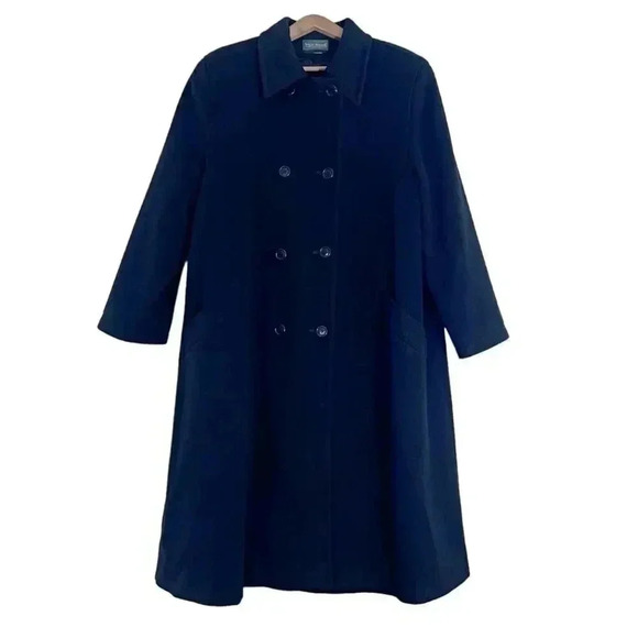 Harve Benard Vintage Black Wool Peacoat Men's Size 2XL - Picture 1 of 11